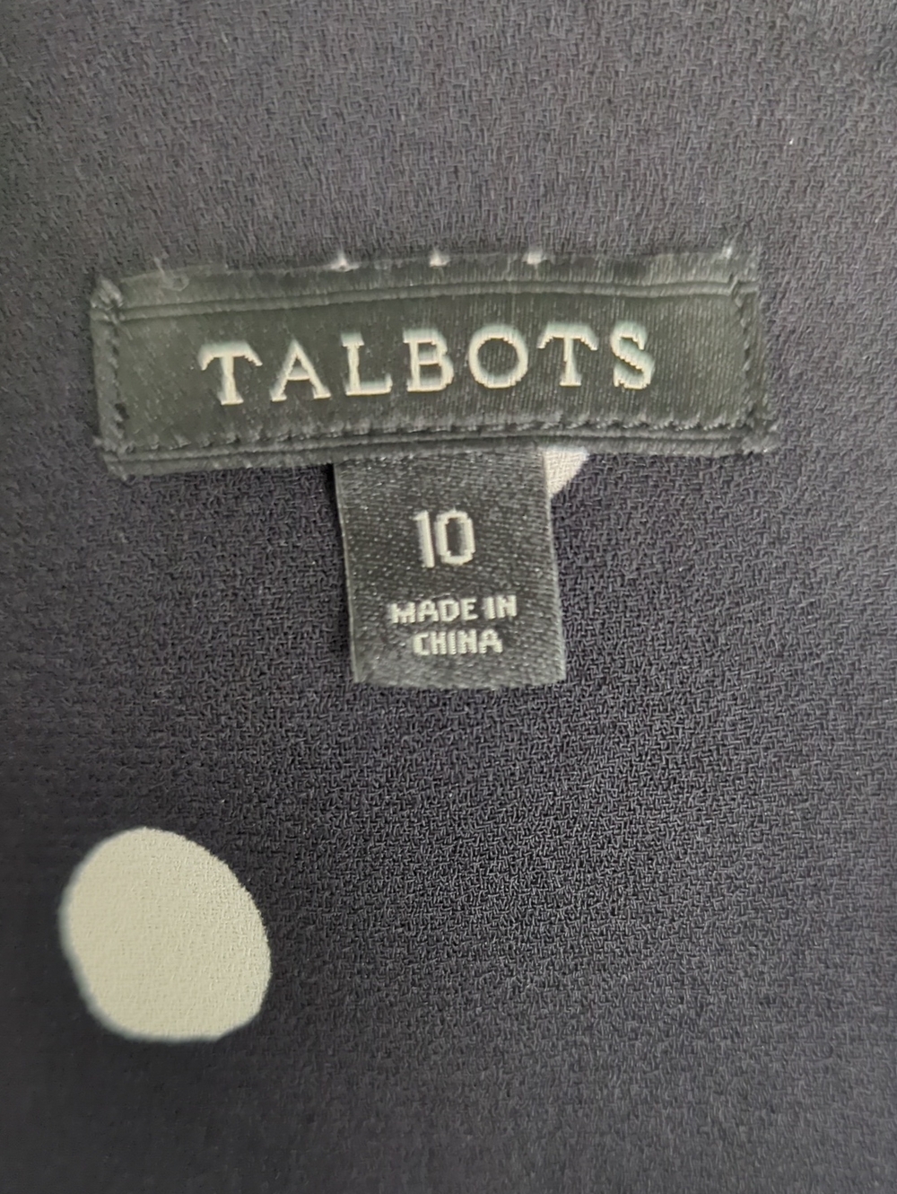 Talbots Polka Dot Ruffle Hem Midi Dress Black White Size 10 - Picture 7 of 8